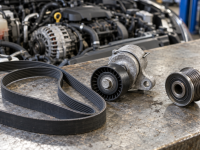 Curea de accesorii, întinzător și fulie de alternator