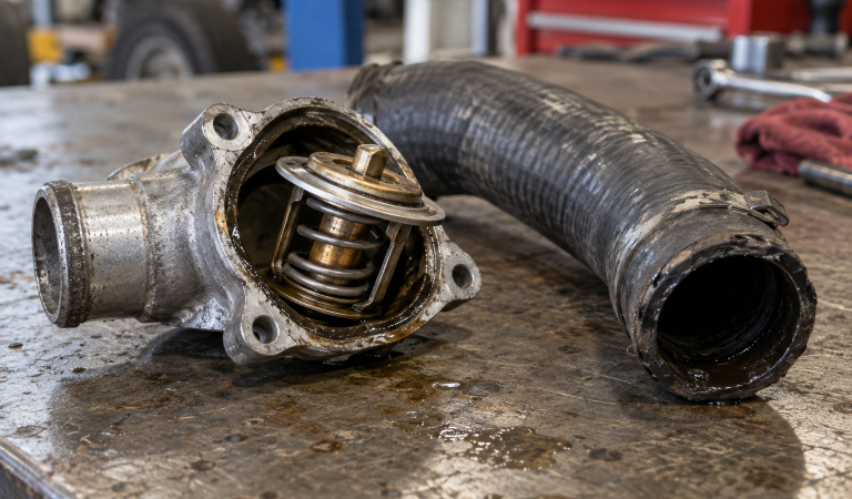 Motorul se încălzește greu și apare P0128: termostat sau senzor de temperatură?